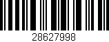 Código de barras (EAN, GTIN, SKU, ISBN): '28627998'