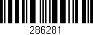 Código de barras (EAN, GTIN, SKU, ISBN): '286281'