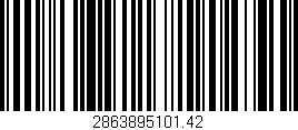 Código de barras (EAN, GTIN, SKU, ISBN): '2863895101.42'