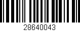 Código de barras (EAN, GTIN, SKU, ISBN): '28640043'
