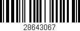 Código de barras (EAN, GTIN, SKU, ISBN): '28643067'