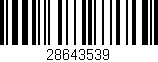 Código de barras (EAN, GTIN, SKU, ISBN): '28643539'