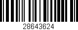 Código de barras (EAN, GTIN, SKU, ISBN): '28643624'