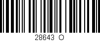 Código de barras (EAN, GTIN, SKU, ISBN): '28643_O'