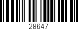 Código de barras (EAN, GTIN, SKU, ISBN): '28647'