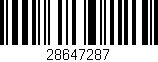 Código de barras (EAN, GTIN, SKU, ISBN): '28647287'