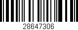 Código de barras (EAN, GTIN, SKU, ISBN): '28647306'