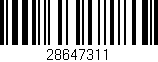 Código de barras (EAN, GTIN, SKU, ISBN): '28647311'