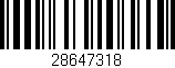Código de barras (EAN, GTIN, SKU, ISBN): '28647318'