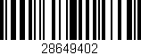 Código de barras (EAN, GTIN, SKU, ISBN): '28649402'
