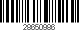 Código de barras (EAN, GTIN, SKU, ISBN): '28650986'