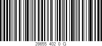 Código de barras (EAN, GTIN, SKU, ISBN): '28655_402_0_G'