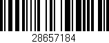 Código de barras (EAN, GTIN, SKU, ISBN): '28657184'