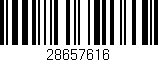 Código de barras (EAN, GTIN, SKU, ISBN): '28657616'
