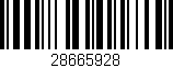 Código de barras (EAN, GTIN, SKU, ISBN): '28665928'