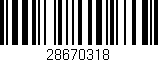 Código de barras (EAN, GTIN, SKU, ISBN): '28670318'