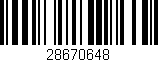 Código de barras (EAN, GTIN, SKU, ISBN): '28670648'