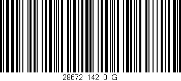 Código de barras (EAN, GTIN, SKU, ISBN): '28672_142_0_G'