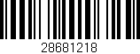 Código de barras (EAN, GTIN, SKU, ISBN): '28681218'