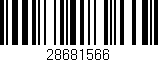 Código de barras (EAN, GTIN, SKU, ISBN): '28681566'