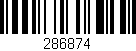 Código de barras (EAN, GTIN, SKU, ISBN): '286874'