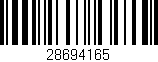 Código de barras (EAN, GTIN, SKU, ISBN): '28694165'