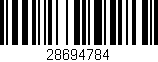 Código de barras (EAN, GTIN, SKU, ISBN): '28694784'