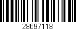 Código de barras (EAN, GTIN, SKU, ISBN): '28697118'