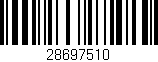 Código de barras (EAN, GTIN, SKU, ISBN): '28697510'