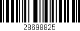 Código de barras (EAN, GTIN, SKU, ISBN): '28698825'