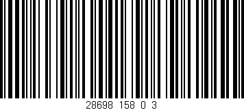 Código de barras (EAN, GTIN, SKU, ISBN): '28698_158_0_3'