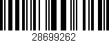 Código de barras (EAN, GTIN, SKU, ISBN): '28699262'