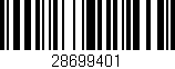 Código de barras (EAN, GTIN, SKU, ISBN): '28699401'