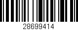 Código de barras (EAN, GTIN, SKU, ISBN): '28699414'