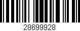 Código de barras (EAN, GTIN, SKU, ISBN): '28699928'