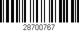 Código de barras (EAN, GTIN, SKU, ISBN): '28700767'