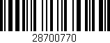 Código de barras (EAN, GTIN, SKU, ISBN): '28700770'