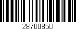 Código de barras (EAN, GTIN, SKU, ISBN): '28700850'