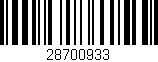 Código de barras (EAN, GTIN, SKU, ISBN): '28700933'