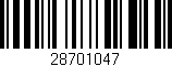 Código de barras (EAN, GTIN, SKU, ISBN): '28701047'