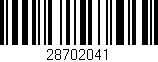 Código de barras (EAN, GTIN, SKU, ISBN): '28702041'