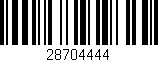 Código de barras (EAN, GTIN, SKU, ISBN): '28704444'