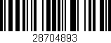 Código de barras (EAN, GTIN, SKU, ISBN): '28704893'