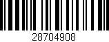 Código de barras (EAN, GTIN, SKU, ISBN): '28704908'