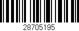Código de barras (EAN, GTIN, SKU, ISBN): '28705195'