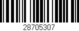 Código de barras (EAN, GTIN, SKU, ISBN): '28705307'