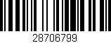 Código de barras (EAN, GTIN, SKU, ISBN): '28706799'