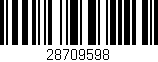 Código de barras (EAN, GTIN, SKU, ISBN): '28709598'