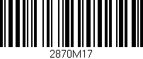 Código de barras (EAN, GTIN, SKU, ISBN): '2870M17'