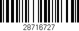 Código de barras (EAN, GTIN, SKU, ISBN): '28716727'